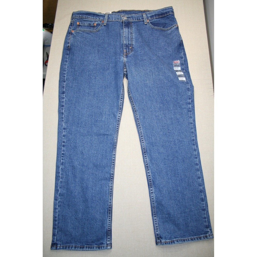 Levis 514 Straight Fit Stretch Jeans Mens 40x30 Medium Wash Blue 005140831